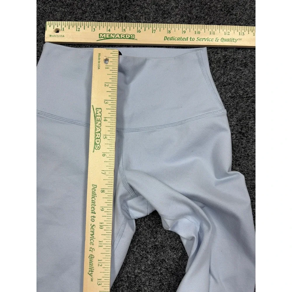 Alo Yoga Leggings Women XS Light Blue High Waist Crop Airbrush Tights Activewear